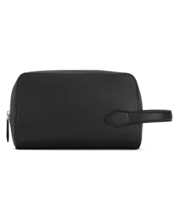 Kosmetik-Clutch aus Sartorial Leder - Schwarz - MB131719 - Kulturtaschen