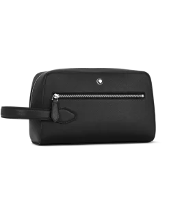 Kosmetik-Clutch aus Sartorial Leder - Schwarz - MB131719 - Kulturtaschen