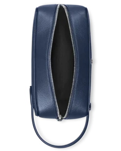 Kosmetik-Clutch aus Sartorial Leder - Tintenblau - MB131720 - Kulturtaschen
