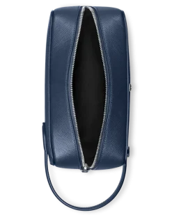 Kosmetik-Clutch aus Sartorial Leder - Tintenblau - MB131720 - Kulturtaschen