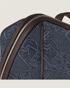 Kosmetiktasche aus 4810 Denim - Blau - Stoff und Leder - MB221502 - Kulturtaschen