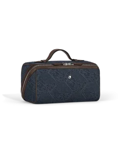 Kosmetiktasche aus 4810 Denim - Blau - Stoff und Leder - MB221502 - Kulturtaschen