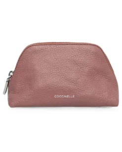 Kosmetiktasche aus gekörntem Leder - Violett