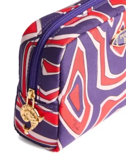 Kosmetiktasche mit Labirinto-Print - Violett