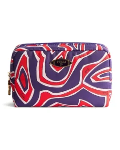 Kosmetiktasche mit Labirinto-Print - Violett