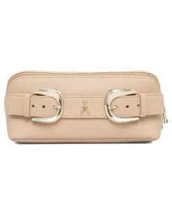Kosmetiktasche mit Schnalle - Nude