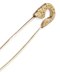 18kt Gelbgold-Sicherheitsnadel mit Diamanten