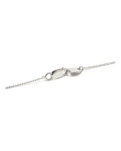 18kt White Gold D.icon Diamond Pendant Necklace Continuty Silver