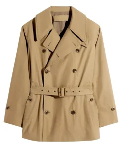 Kurzer Trenchcoat Green