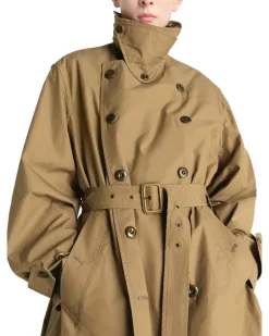 Kurzer Trenchcoat Green