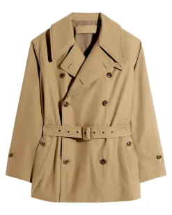 Kurzer Trenchcoat Green