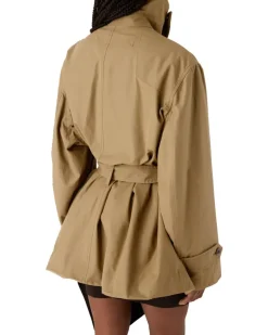 Kurzer Trenchcoat Green
