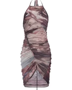 Kurzes Tüllkleid - Grau