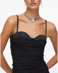 Kurzes Tüllkleid - Schwarz