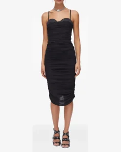 Kurzes Tüllkleid - Schwarz
