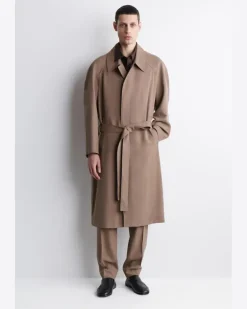Kurzmantel Aus Twill Beige