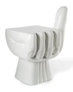 Lackierter Fist Stuhl - Weiß