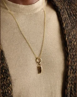 La Loba Claw 18-Karat Gold Citrine Pendant