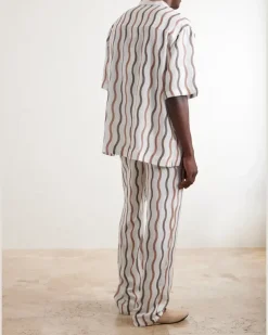La Marzocco Delfino Striped Tencel® Linen-Blend Pyjama Bottoms Neutrals