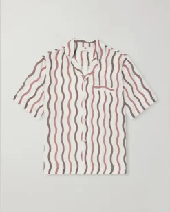 La Marzocco Striped Tencel® and Linen-Blend Pyjama Shirt Neutrals