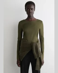 Langarmshirt Aus Baumwolle GrüN