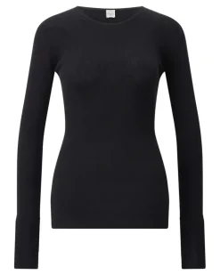 Langarmshirt aus Baumwolle Schwarz