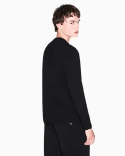 Langarmshirt aus Baumwolljersey mit Logoprint Icon Schwarz
