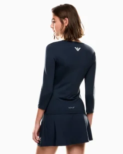 Langarmshirt aus Ventus7-Funktionsgewebe für Tennis Pro Blau