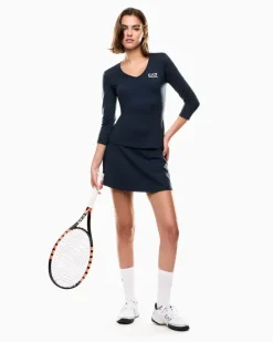 Langarmshirt aus Ventus7-Funktionsgewebe für Tennis Pro Blau