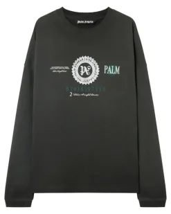 Langarmshirt mit Dollar-Print - Schwarz