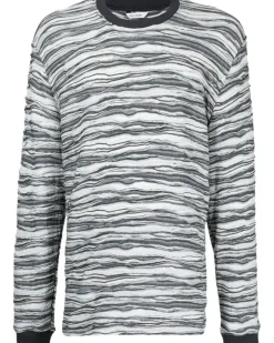 Langarmshirt mit grafischem Print - Grau