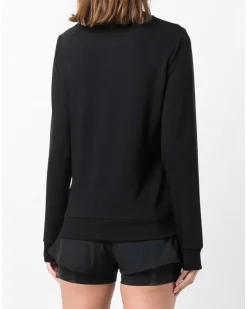 Langarmshirt mit Nieten - Schwarz
