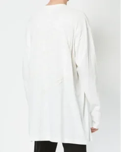 Langarmshirt mit Patch - Weiß