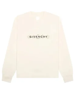 Langarmshirt mit Print - Nude