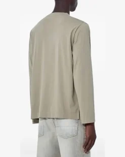 Langarmshirt mit Rundhalsausschnitt - Nude