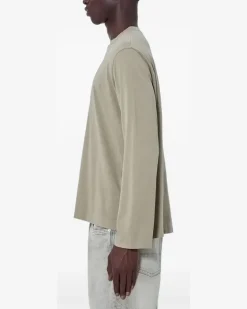 Langarmshirt mit Rundhalsausschnitt - Nude
