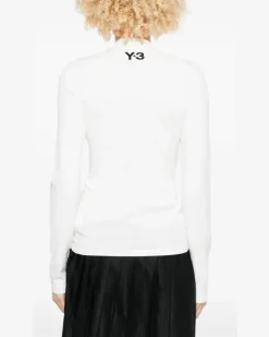 Langarmshirt mit Streifendetail - Weiß