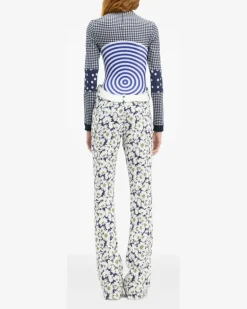 Langarmshirt mit Vichy-Karo - Blau