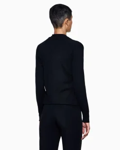 Langer Cardigan aus reinem Kaschmir Schwarz