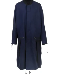 Langer Oversized-Mantel - Schwarz