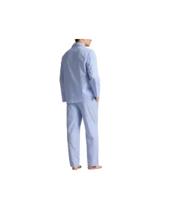Langer Pyjama mit Ginganmuster Blue