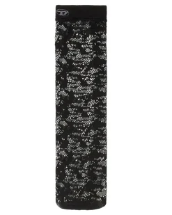 Lange Socken aus Camouflage-Spitze - Socken - Damen - Schwarz