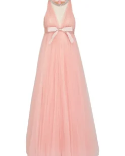 Langes Tüllkleid - Rosa