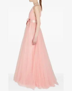 Langes Tüllkleid - Rosa