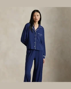 Langärmliger Pyjama aus Jersey Blue