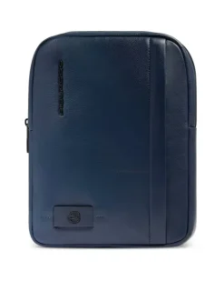 Laptoptasche aus Leder - Blau