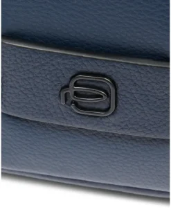 Laptoptasche aus Leder - Blau