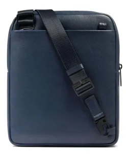 Laptoptasche aus Leder - Blau