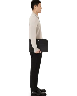 Laptoptasche aus Sartorial Leder - Schwarz - Leder - MB130281 - Laptoptaschen