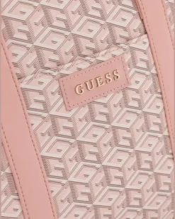 Laptoptasche mit geometrischem Muster und Logo-Schild - Rosa